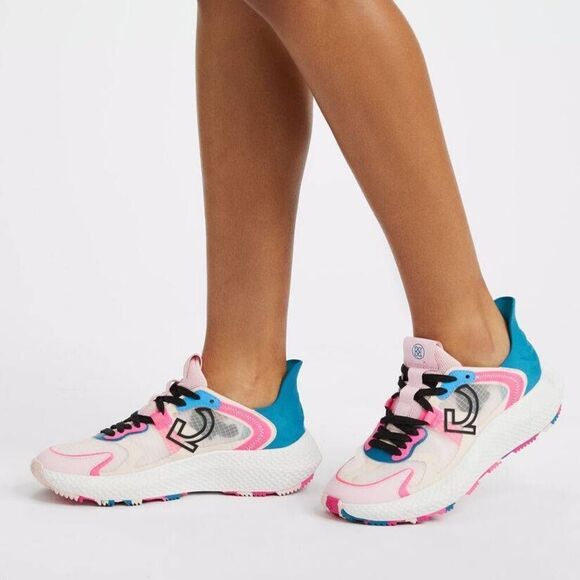 G/FORE WOMENS SZ 6 RIPSTOP MG4X2 CROSS TRAINER GOLF SHOES PETROL WHITE PINK BLUE - Picture 5 of 5